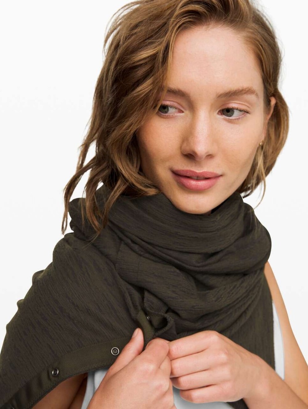 Lululemon 🍋 Vinyasa Scarf *Rulu 🔸 Aqueous Ikat Jacquard Dark Olive + Black